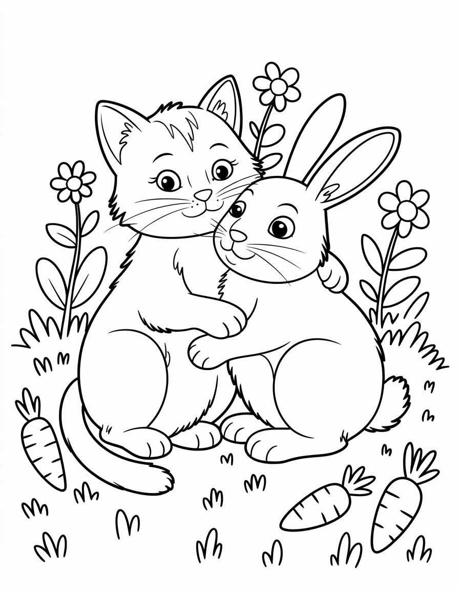 Cat and Rabbit